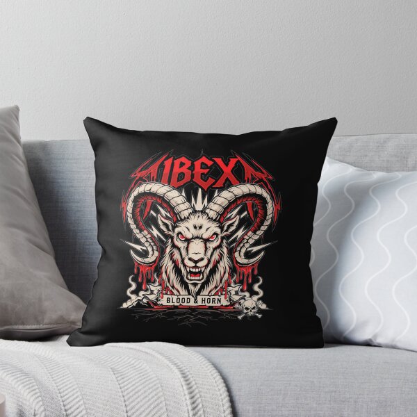 Item preview, Ibex Blood And Horn Mountain Goat Skull Deathcore Graphic designed and sold by Enea Kelo.