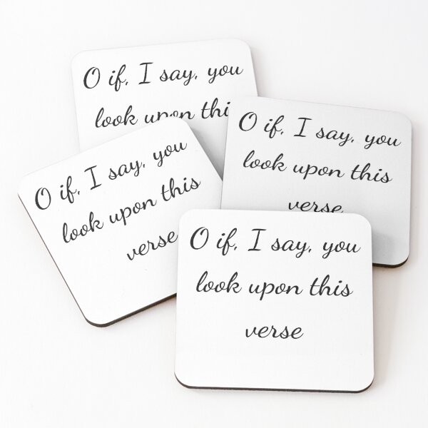 Item preview, “O if, I say, you look upon this verse” - handwriting black designed and sold by ariksworld.