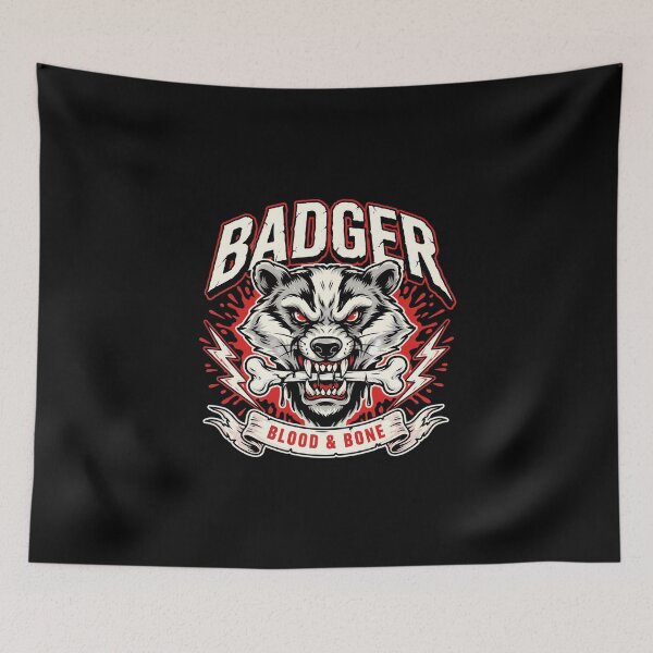 Item preview, Badger Blood And Bone Crunching Fangs Graphic designed and sold by Enea Kelo.