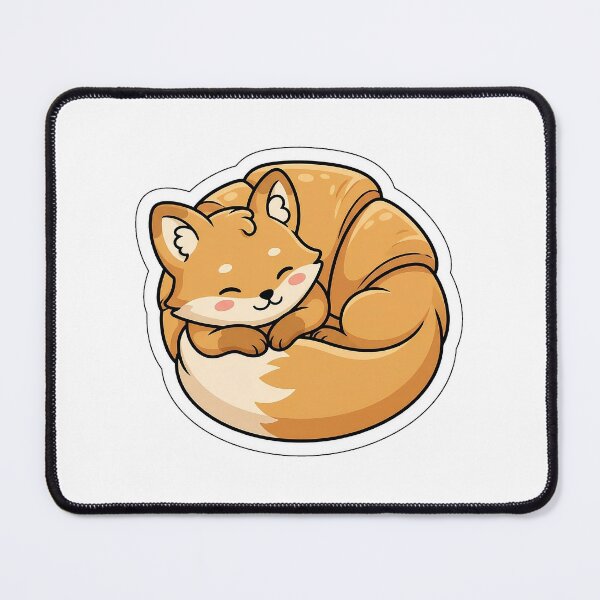 Item preview, French Croissant Fox - Buttery Pastry Animal Sticker designed and sold by SimpleP.