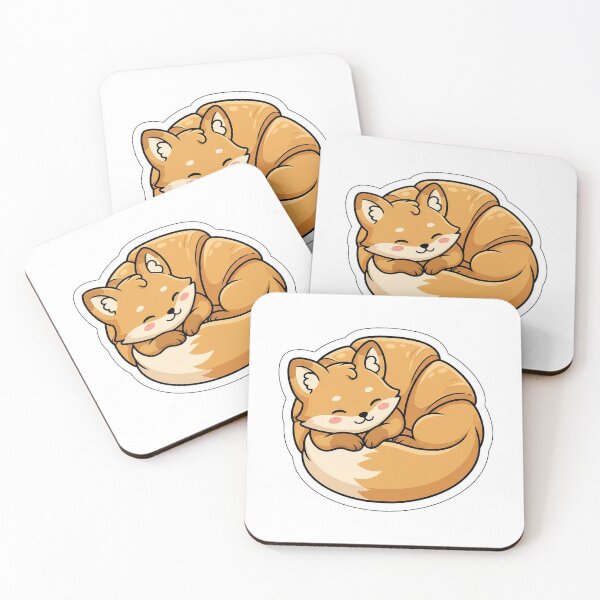 Item preview, French Croissant Fox - Buttery Pastry Animal Sticker designed and sold by SimpleP.