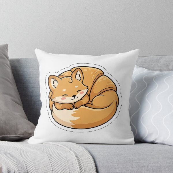 Item preview, French Croissant Fox - Buttery Pastry Animal Sticker designed and sold by SimpleP.