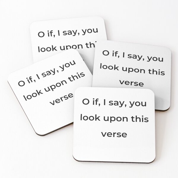 Item preview, “O if, I say, you look upon this verse” - print black designed and sold by ariksworld.
