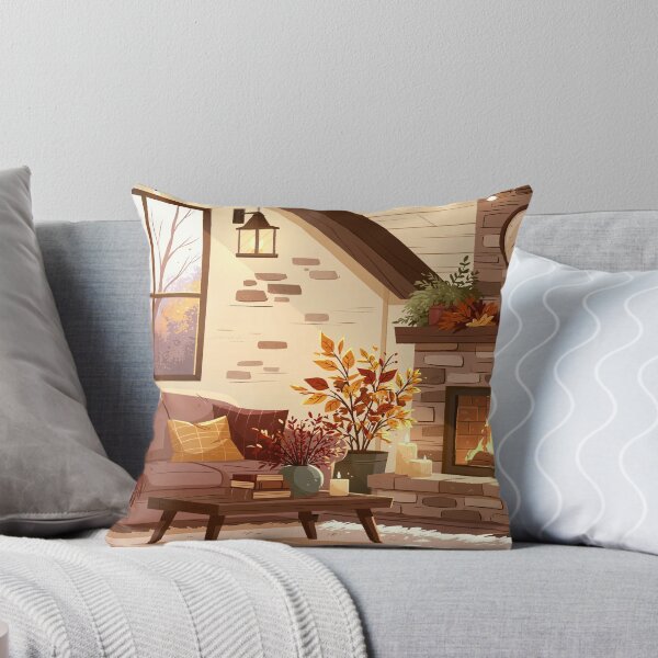 Item preview, Cozy Autumn Fireplace with Window | Cottagecore Design | Cozy Autumn Design designed and sold by Schmidsi.