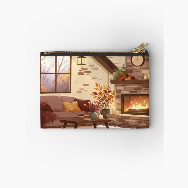 Item preview, Cozy Autumn Fireplace with Window | Cottagecore Design | Cozy Autumn Design designed and sold by Schmidsi.