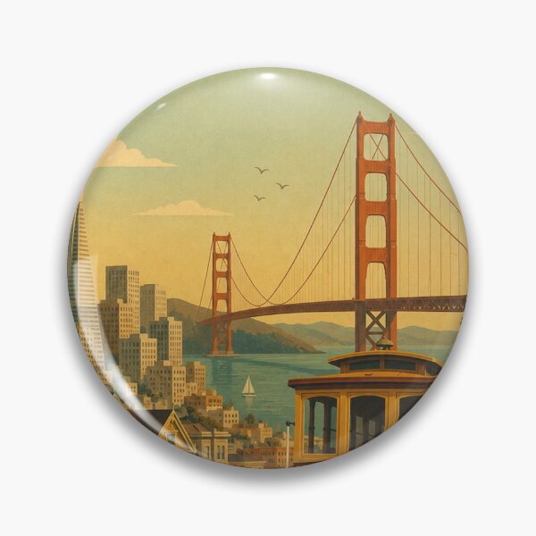 Item preview, San Francisco Vintage – Golden Gate | California Retro Travel Poster designed and sold by Vintage city life.