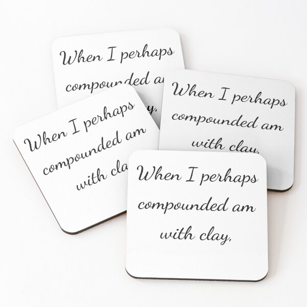 Item preview, “When I perhaps compounded am with clay,” - handwriting black designed and sold by ariksworld.