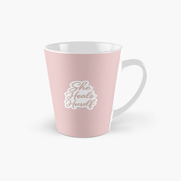 Item preview, She Heals Herself Sticker | Feminine Healing & Self Love Quote | Rose Gold Affirmation designed and sold by PawsAndpetalstudio.