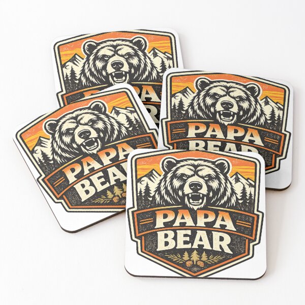 Item preview, Papa Bear – Retro Vintage Outdoor Dad Gift & Father's Day Quote designed and sold by phassystore.