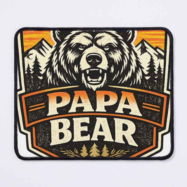 Item preview, Papa Bear – Retro Vintage Outdoor Dad Gift & Father's Day Quote designed and sold by phassystore.