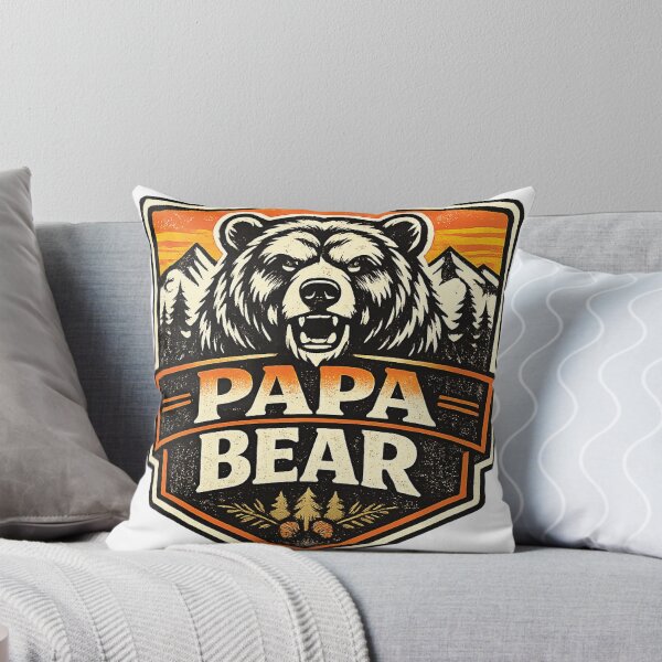 Item preview, Papa Bear – Retro Vintage Outdoor Dad Gift & Father's Day Quote designed and sold by phassystore.