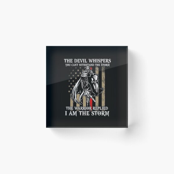 Item preview, The Devil Whispers I Am The Storm Warrior Knight Templar US Flag designed and sold by haitrieuic96.