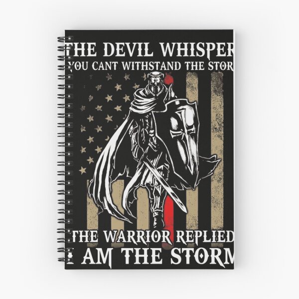 Item preview, The Devil Whispers I Am The Storm Warrior Knight Templar US Flag designed and sold by haitrieuic96.