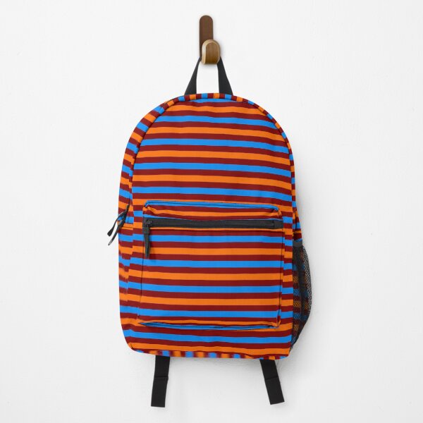 Item preview, Orange And Blue Stripes Design Red designed and sold by PatternTitan.