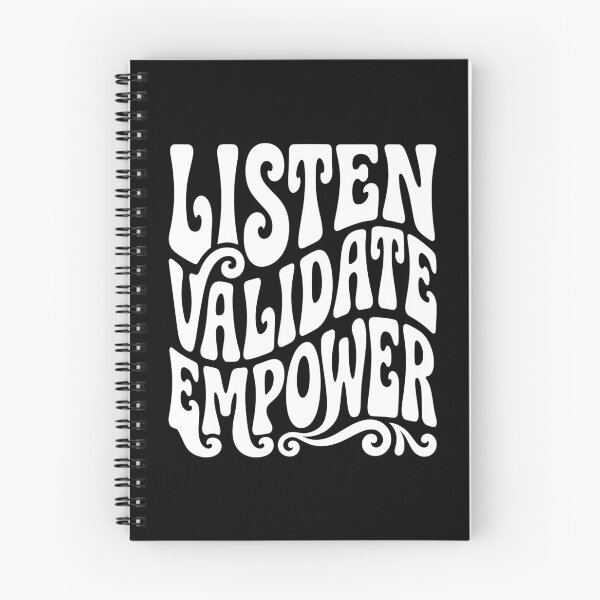 Item preview, Listen Validate Empower Peer Support Specialist Typography AUG-322 designed and sold by noberic.