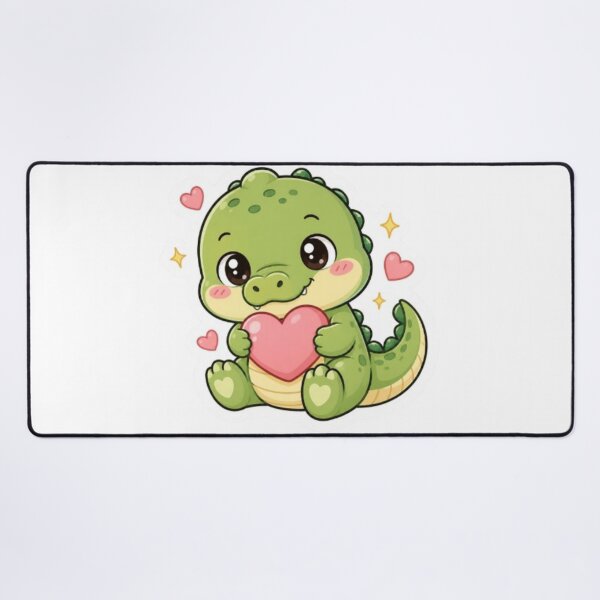 Item preview, Cute Kawaii Dinosaur Love Heart Design – Adorable Green Dino Gift & Cute Animal Artwork designed and sold by Vegasstickers.