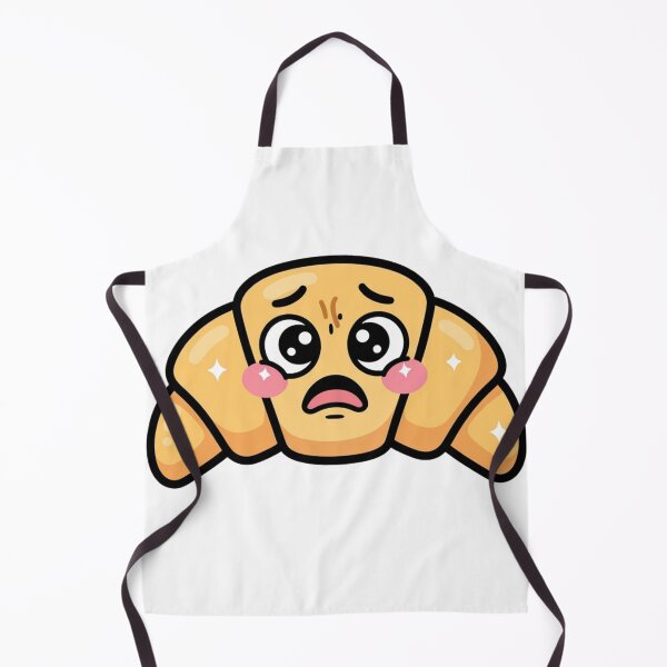 Item preview, Cute Scared Kawaii Croissant Cartoon | Adorable Croissant Sticker & Gift Design designed and sold by Rood Art Studio.