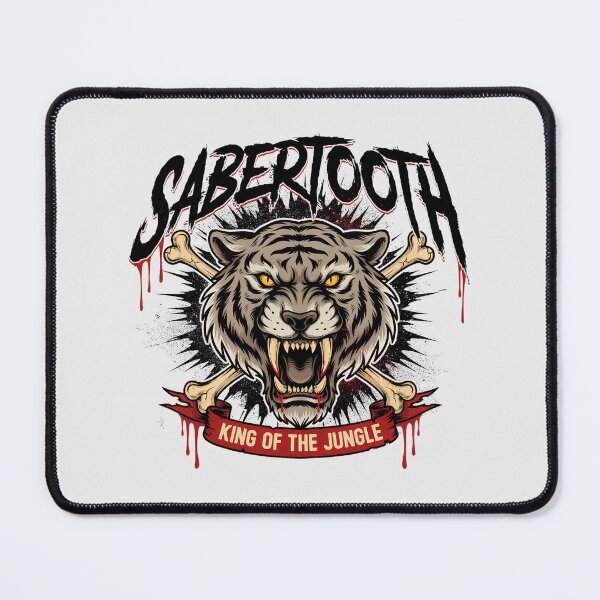 Item preview, Sabertooth Tiger Bones King Of The Jungle Metal Graphic designed and sold by Enea Kelo.
