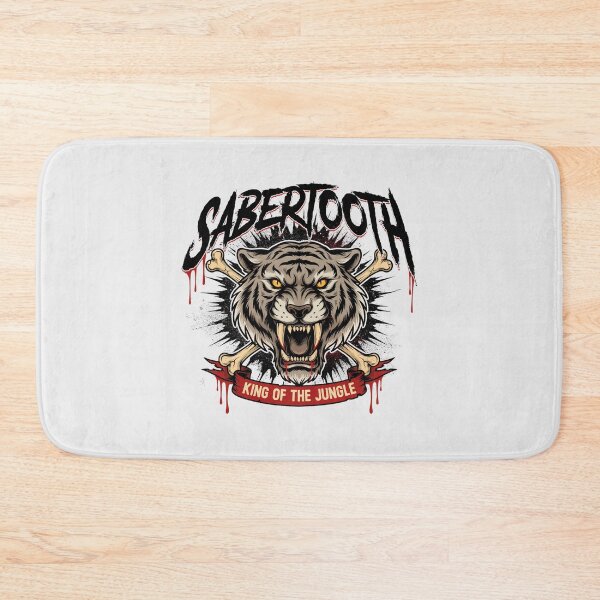 Item preview, Sabertooth Tiger Bones King Of The Jungle Metal Graphic designed and sold by Enea Kelo.