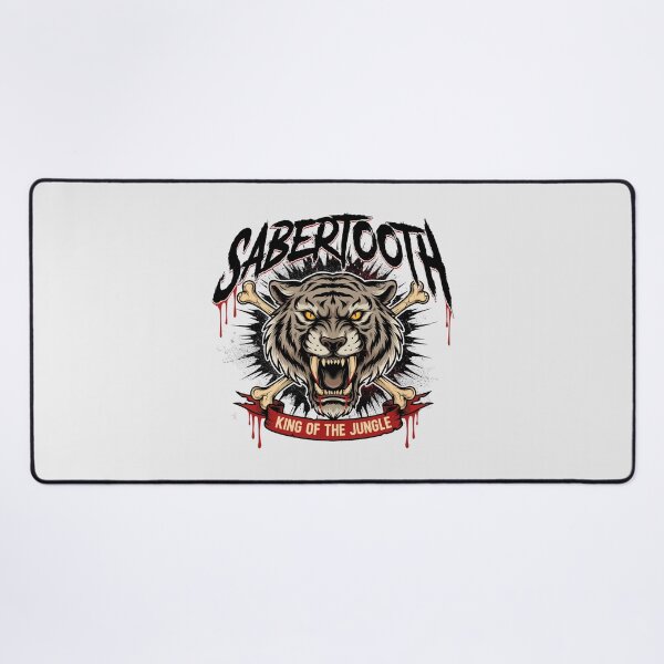 Item preview, Sabertooth Tiger Bones King Of The Jungle Metal Graphic designed and sold by Enea Kelo.