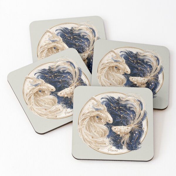Item preview, Pisces Zodiac Fish Astrology Celestial Constellation Gold Navy PNG designed and sold by MythicMood.