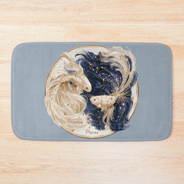 Item preview, Pisces Zodiac Fish Astrology Celestial Constellation Gold Navy PNG designed and sold by MythicMood.