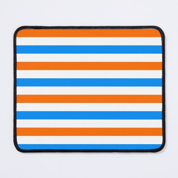 Item preview, Orange And Blue Stripes Design White designed and sold by PatternTitan.