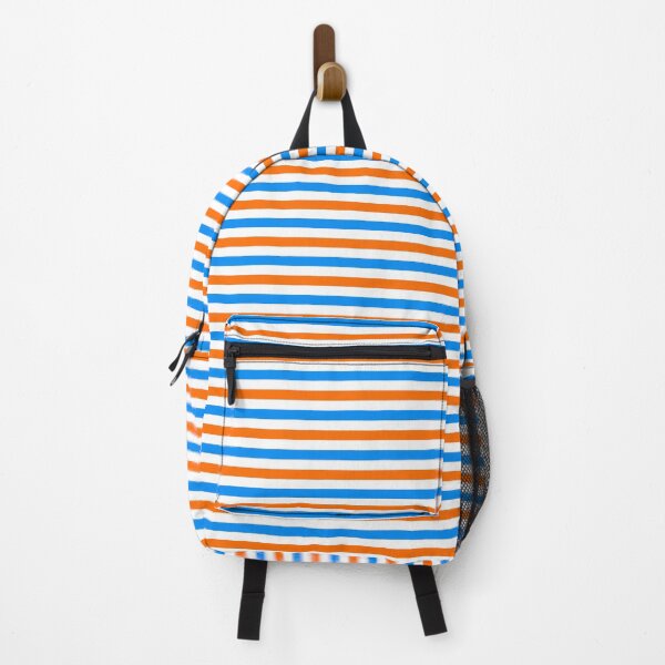 Item preview, Orange And Blue Stripes Design White designed and sold by PatternTitan.