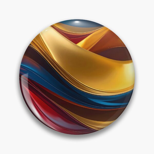 Item preview, Abstract Flowing Gold Red Blue Wave Artwork designed and sold by BetweenForms.