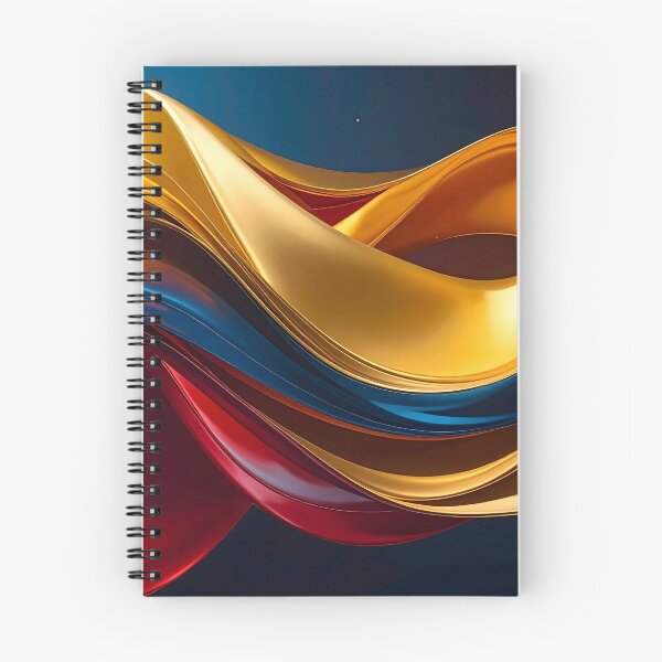 Item preview, Abstract Flowing Gold Red Blue Wave Artwork designed and sold by BetweenForms.