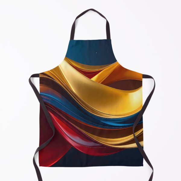 Item preview, Abstract Flowing Gold Red Blue Wave Artwork designed and sold by BetweenForms.