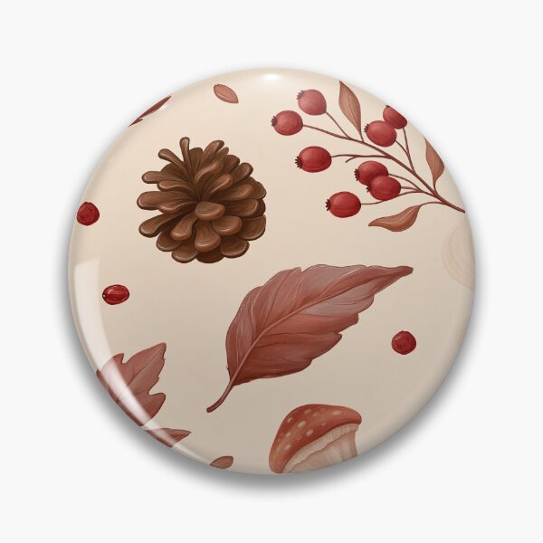 Item preview, Autumn pattern with hot chocolate, leaves and mushrooms | Autumn motif | Cottagecore designed and sold by Schmidsi.