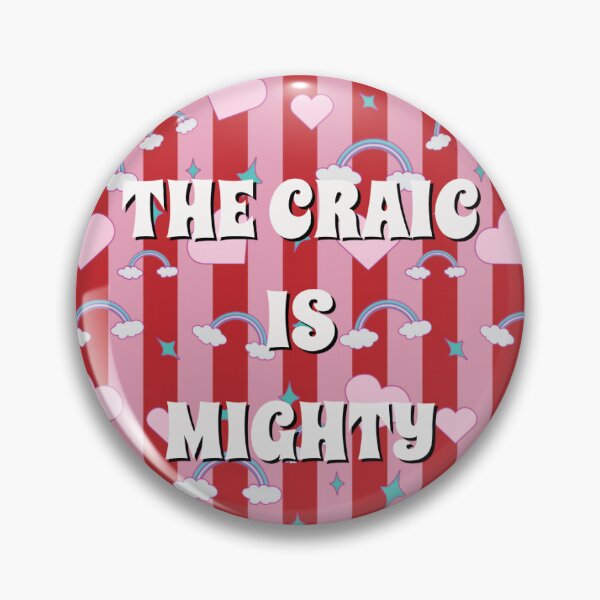 Item preview, Red and pink kitsch stripe with Irish slang designed and sold by By The Moon.