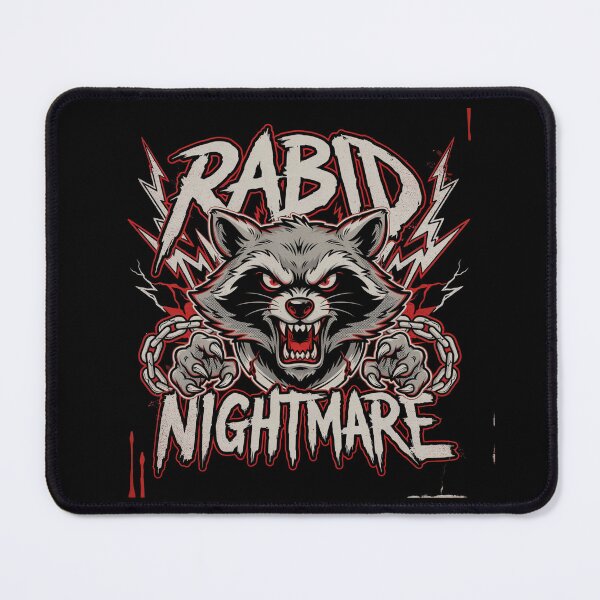 Item preview, Rabid Nightmare Raccoon Chains Lightning Deathcore Graphic designed and sold by Enea Kelo.