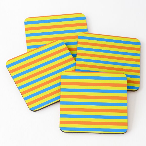 Item preview, Orange And Blue Stripes Design Yellow  designed and sold by PatternTitan.