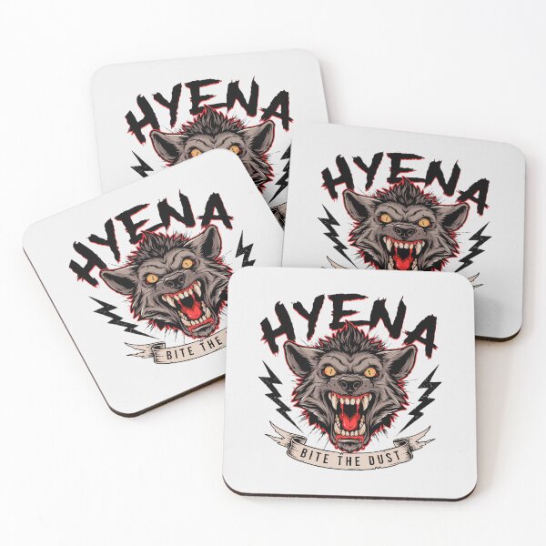 Item preview, Hyena Bite The Dust Snarling Fangs Metal Illustration designed and sold by Enea Kelo.