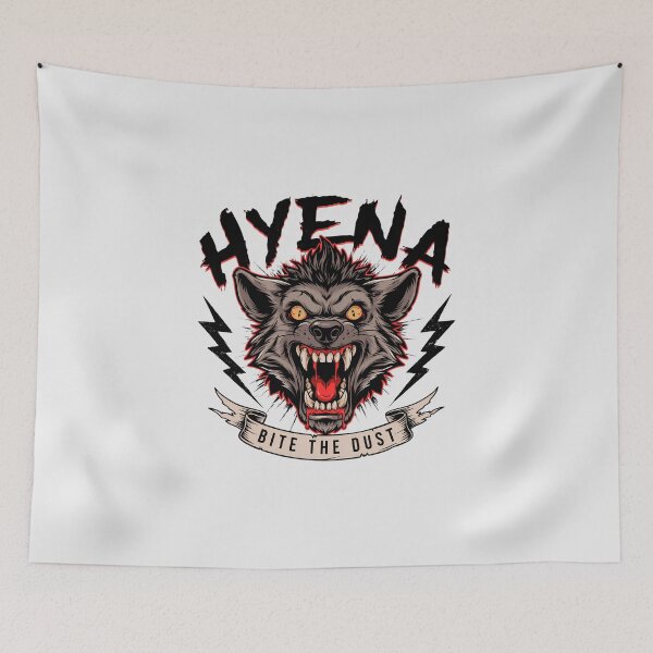 Item preview, Hyena Bite The Dust Snarling Fangs Metal Illustration designed and sold by Enea Kelo.