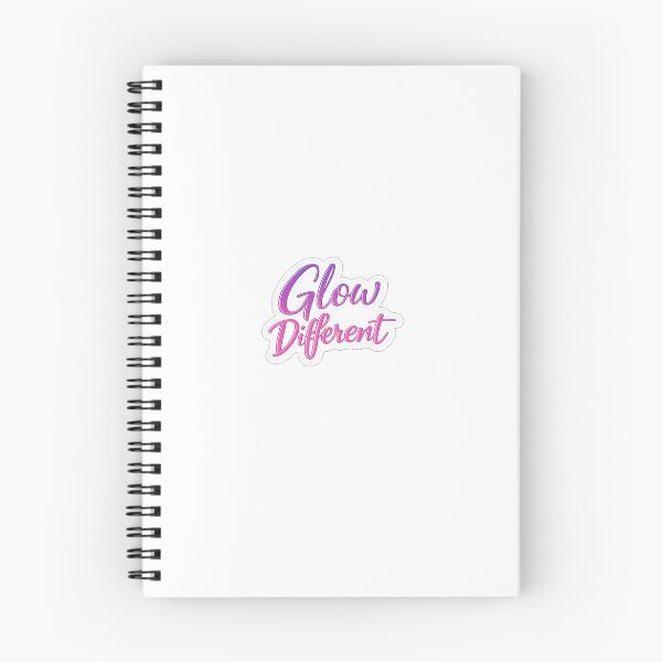Item preview, Glow Different Sticker | Feminine Confidence & Self Love Quote | Purple Pink Aesthetic Sticker designed and sold by PawsAndpetalstudio.