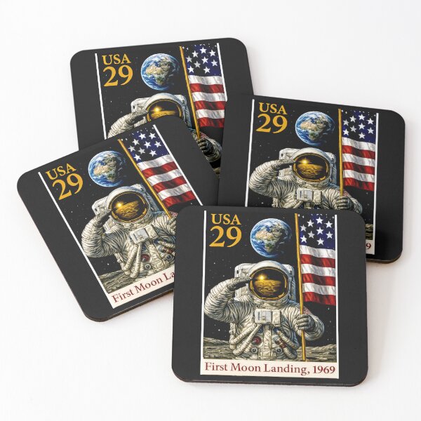 Item preview, Stamp moon landing 1969 #5 Variation  designed and sold by Helios Be. Lavsh.
