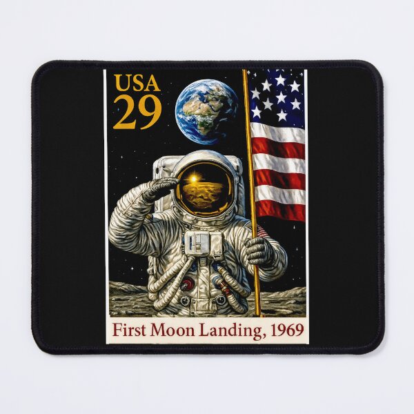 Item preview, Stamp moon landing 1969 #5 Variation  designed and sold by Helios Be. Lavsh.