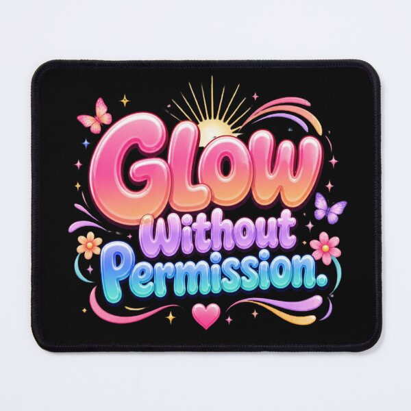 Item preview, Glow Without Permission. Colorful Positive Quote designed and sold by Aarvya Fashion Club ( A.F.C ).