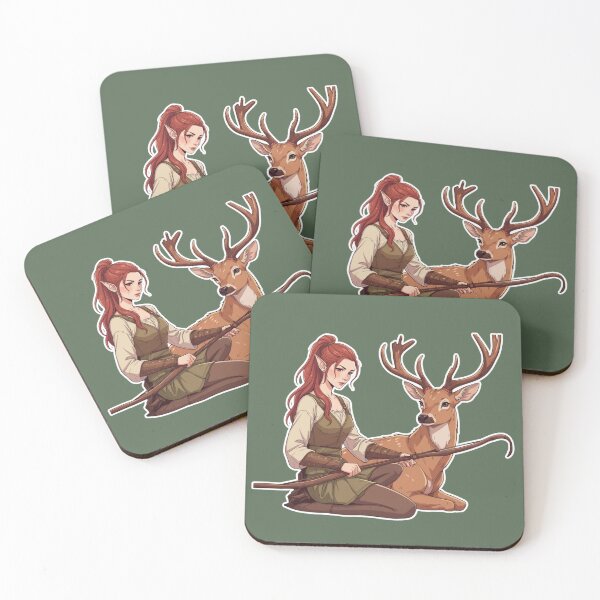 Item preview, Elf and Deer – Enchanted Woodland Fantasy designed and sold by Zenna MT 1.