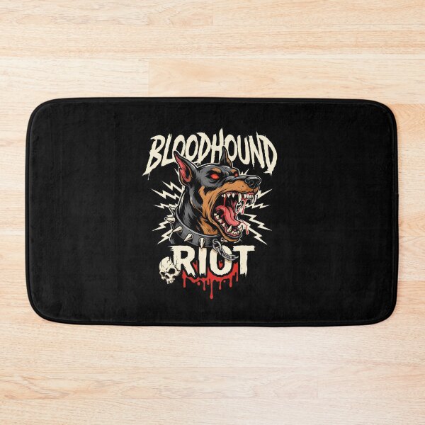 Item preview, Bloodhound Riot Doberman Spiked Collar Skull Graphic designed and sold by Enea Kelo.