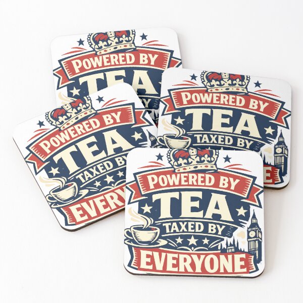 Item preview, Powered by Tea Taxed by Everyone – Funny British Humor & Tea Lover Quote designed and sold by phassystore.