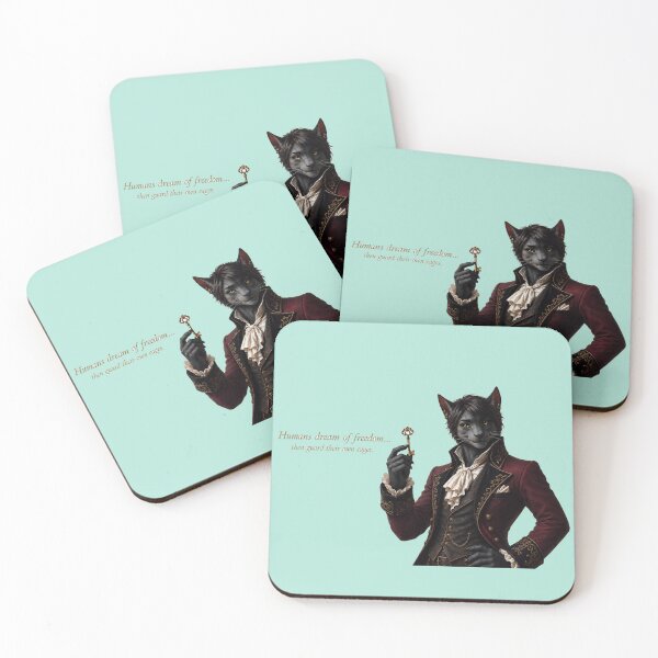 Item preview, Humans Dream of Freedom – Philosophical Cat designed and sold by VolkovaLenaArt.