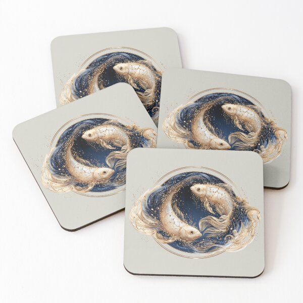 Item preview, Pisces Zodiac Fish Astrology Celestial Constellation Gold Navy PNG designed and sold by MythicMood.