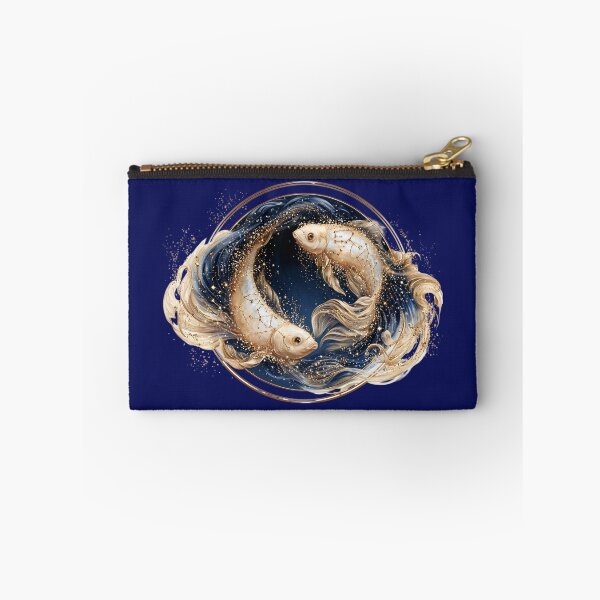 Item preview, Pisces Zodiac Fish Astrology Celestial Constellation Gold Navy PNG designed and sold by MythicMood.