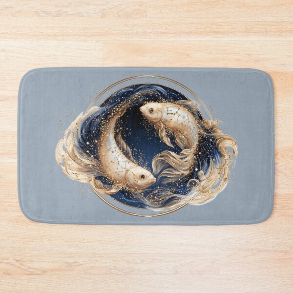 Item preview, Pisces Zodiac Fish Astrology Celestial Constellation Gold Navy PNG designed and sold by MythicMood.