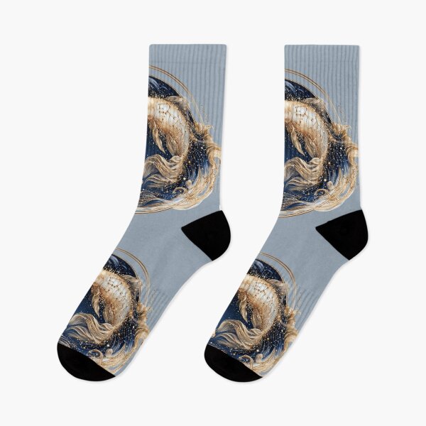 Item preview, Pisces Zodiac Fish Astrology Celestial Constellation Gold Navy PNG designed and sold by MythicMood.