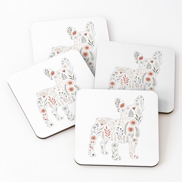 Item preview, French Bulldog Wildflower Botanical Floral Silhouette designed and sold by Kinship-Pets.